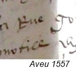Goriou - Aveu de 1557