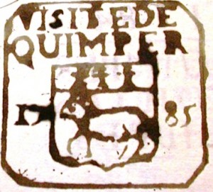 Coin de visite de Quimper an 1785