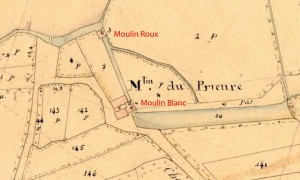 Le moulin du Prieuré en 1847