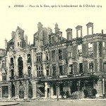 Gare d’Arras, après les bombardements d’octobre 1914