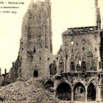 L’Hôtel de Ville d'Arras, après les bombardements d’octobre 1914