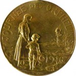 Journée des orphelins 1916 Métal / 32x35mm