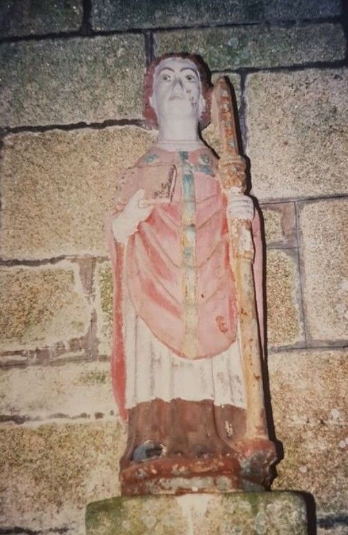 © Ministère de la Culture (France), Conservation des antiquités et des objets d’art du Finistère, tous droits réservés · statue : Saint Philibert en abbé
