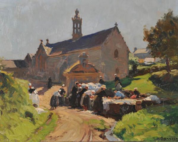 « Le lavoir à Locronan »