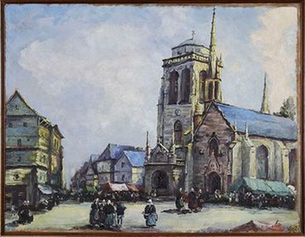 « Devant l'église »